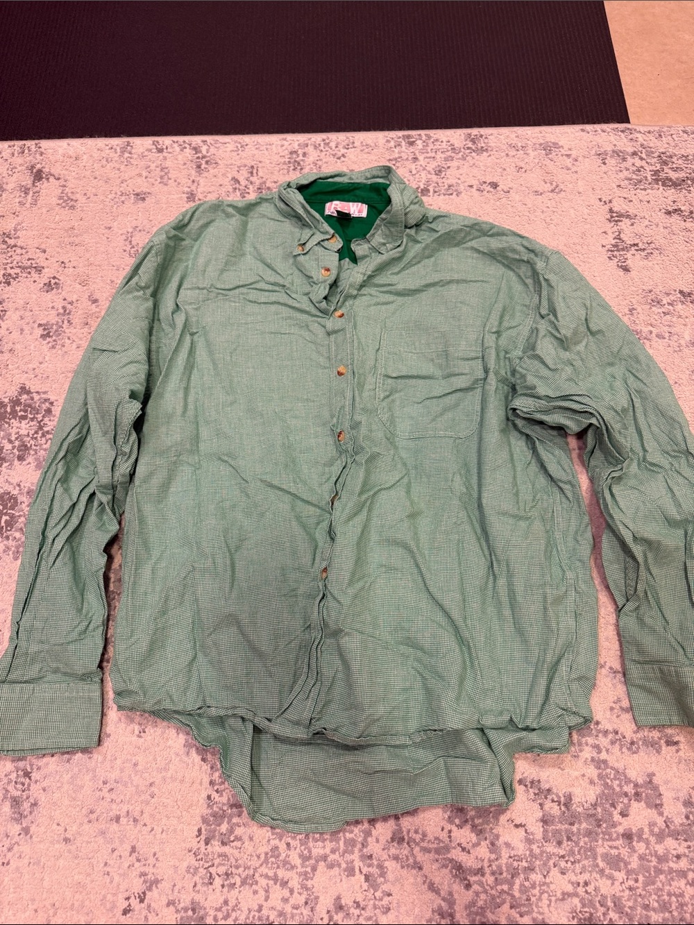Men's Casual Green Button-Down Shirt by